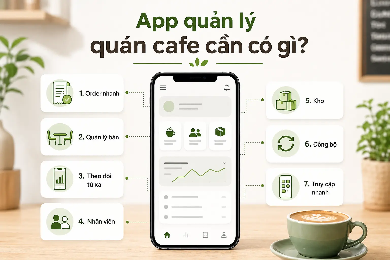 Các tính năng cần có của app quản lý quán cafe
