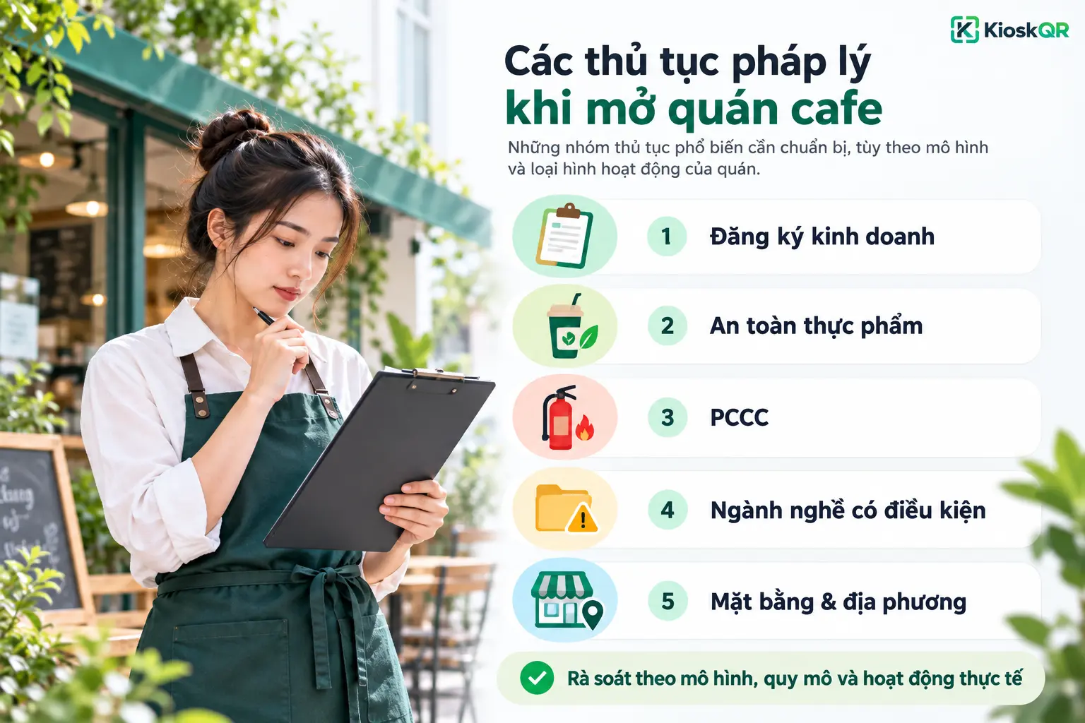 Checklist các giấy tờ và điều kiện cần rà soát khi mở quán cafe