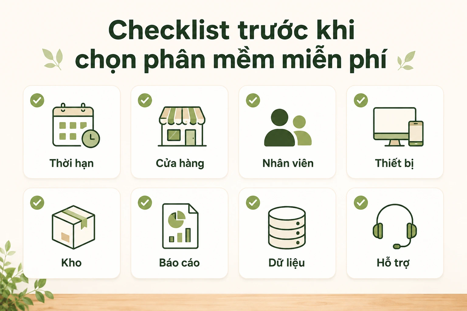 Checklist chọn phần mềm quản lý quán cafe miễn phí