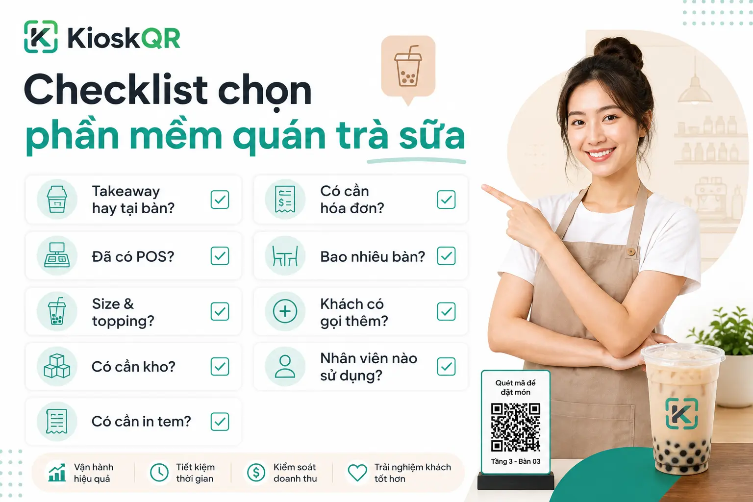 Checklist chọn phần mềm quản lý quán trà sữa