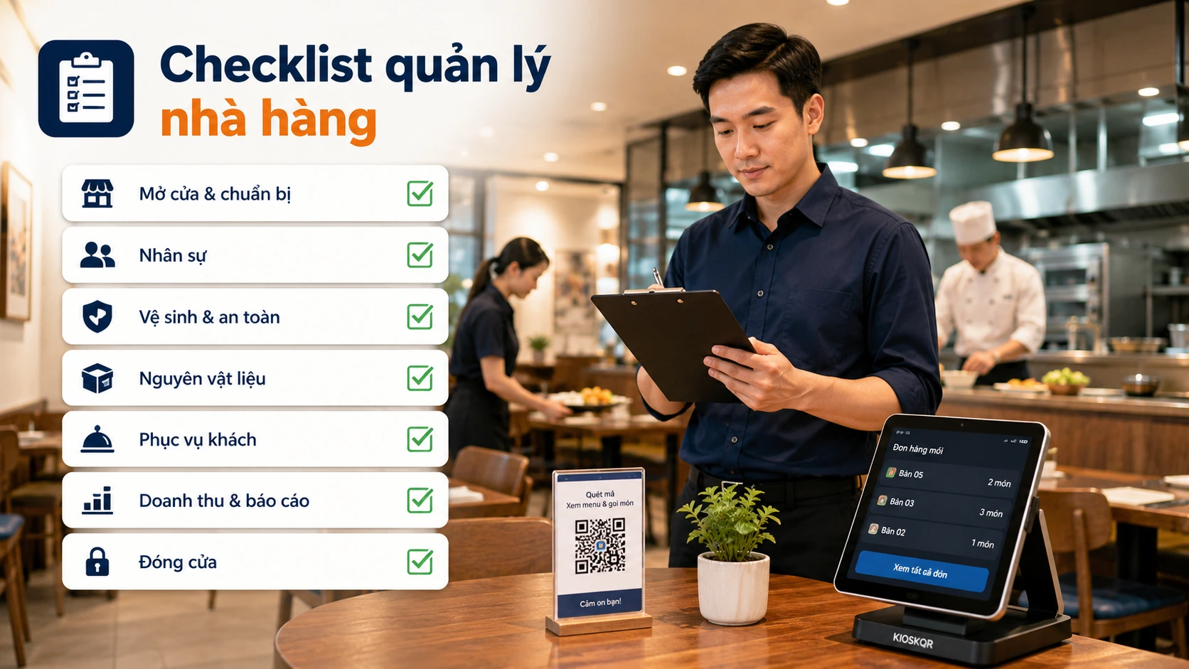 Checklist quản lý nhà hàng
