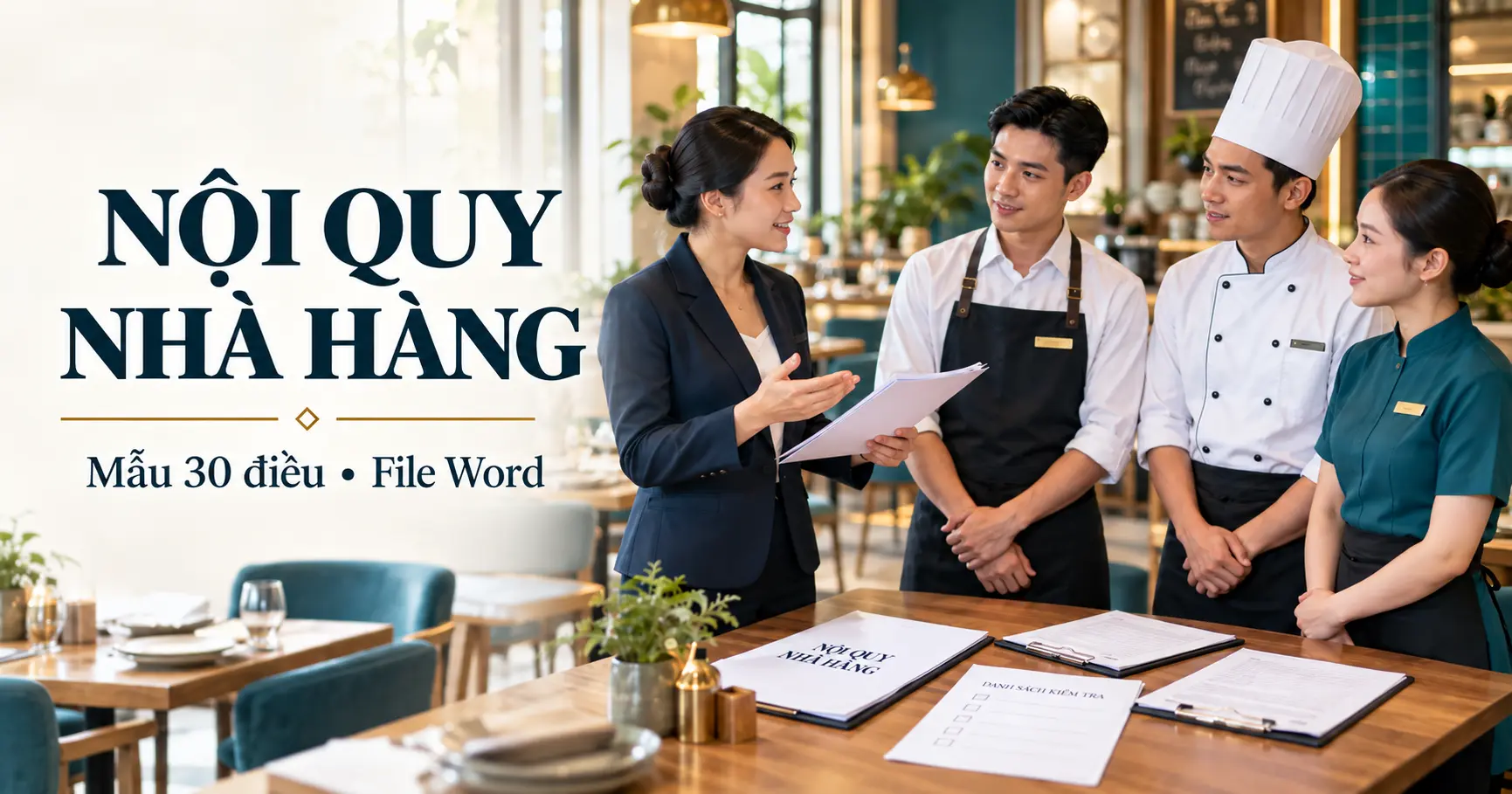 Nội quy nhà hàng: Mẫu 30 điều cho nhân viên + file Word