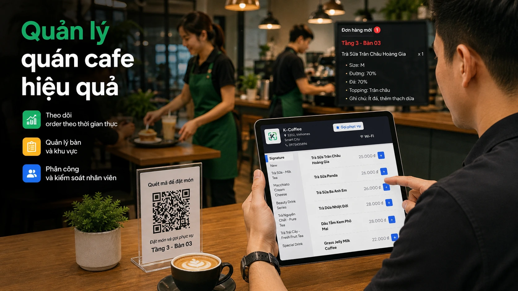 Quản lý quán cafe hiệu quả
