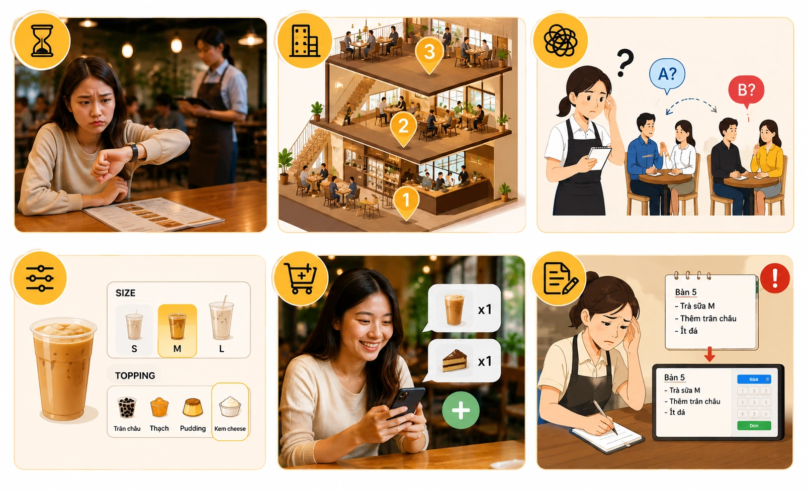 Các trường hợp quán cafe nhà hàng nên bổ sung order QR