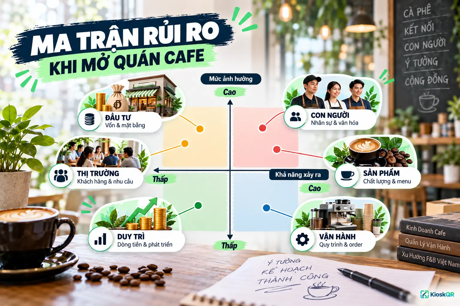 Ma trận những rủi ro khi mở quán cafe cần rà soát trước khai trương