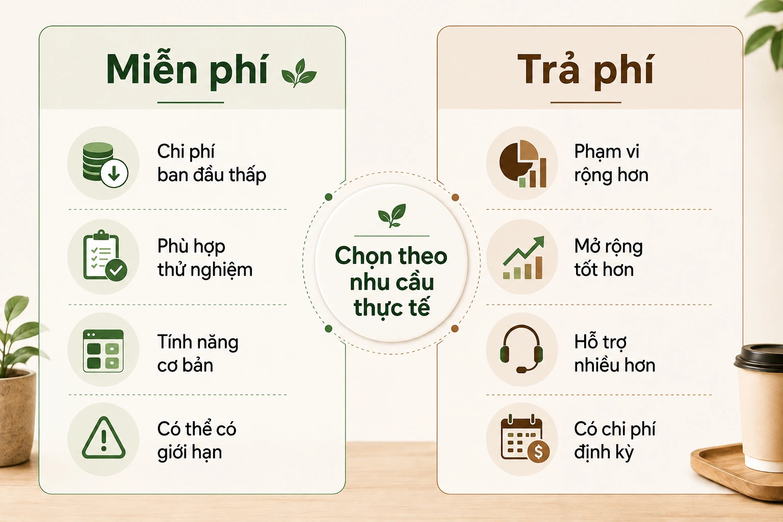 So sánh phần mềm quản lý quán cafe miễn phí và trả phí
