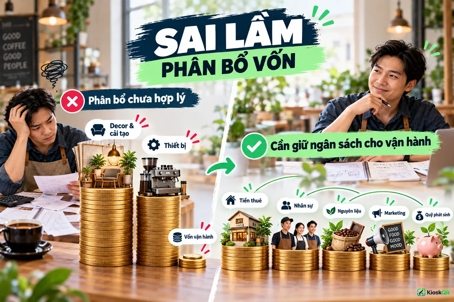 Sai lầm khi phân bổ chi phí mở quán cafe và vốn vận hành
